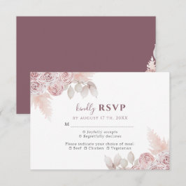 Elegantes Rosas Rubor Boda Floral Rosa RSVP