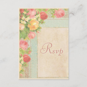 Elegantes Rosas Vintage Wedding RSVP