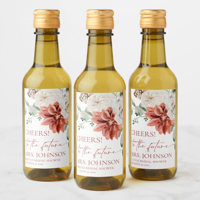 Elegantes Saludos De Invierno A La Futura Ducha De (Botellas)