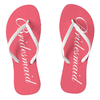 Elegantes sandalias de boda de coral para damas de