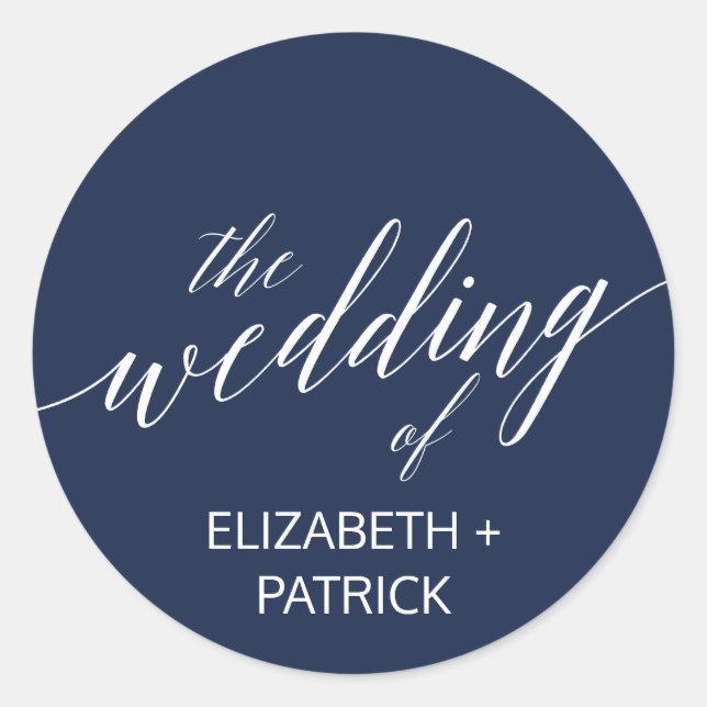 Elegantes Sellos para sobres Bodas de caligrafía d (Anverso)