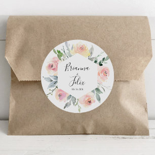 Elegantes Sellos para sobres Bodas florales de Rub