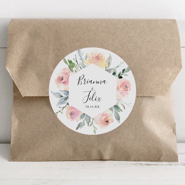 Elegantes Sellos para sobres Bodas florales de Rub (Subido por el creador)