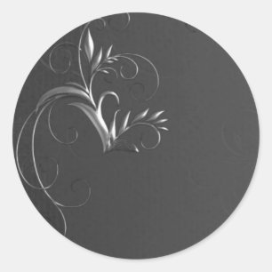 Elegantes Sellos para sobres Bodas Gris y Plata