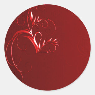 Elegantes Sellos para sobres Bodas rojos