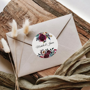 Elegantes Sellos para sobres florales y Bodas trop