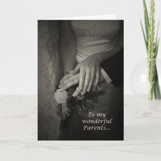 Elegantes Tarjeta de Agradecimiento a los Padres p (Anverso)