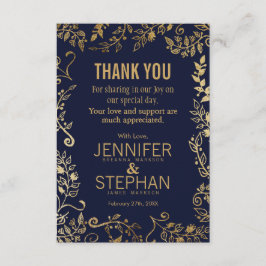 Elegantes tarjetas de agradecimiento a la Marina A