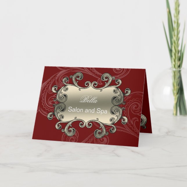 elegantes tarjetas de agradecimiento a los negocio (Anverso)