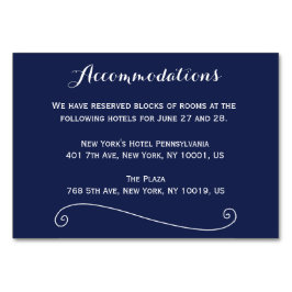 Elegantes tarjetas de Boda azul de la Marina