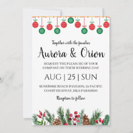 elegantes tarjetas de boda de navidades de tipogra