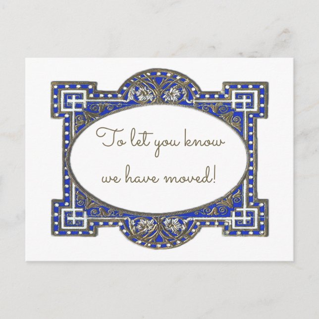 Elegantes tarjetas de deco frame, personalizar par (Anverso)