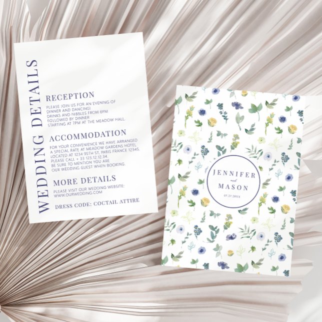 Elegantes tarjetas de detalles bodas de flores ama (Subido por el creador)