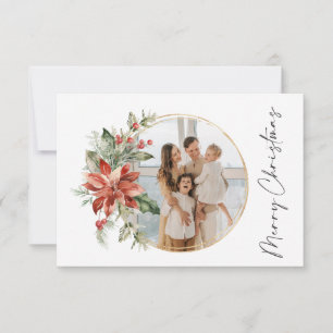 Elegantes tarjetas de fotos de Navidades de oro de
