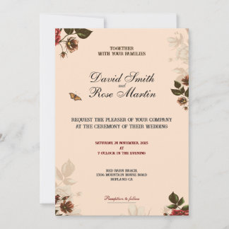 Elegantes tarjetas de invitación para bodas para t