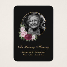 Elegantes tarjetas de memoria floral Black Gold Bu