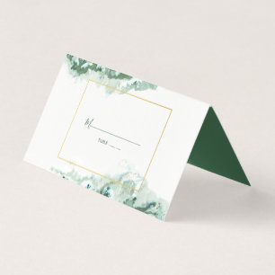 Elegantes tarjetas de mesa de Boda de mármol verde