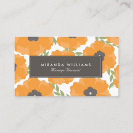 Elegantes tarjetas de Naranja floral para empresas