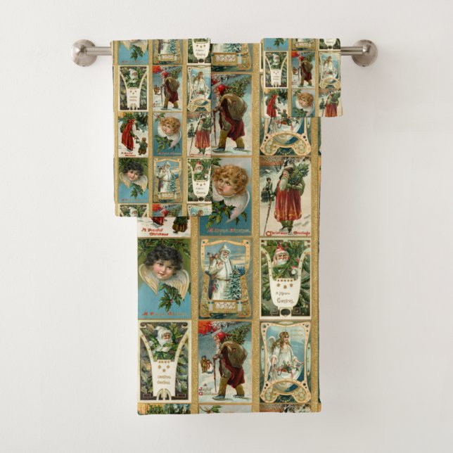 Elegantes tarjetas de Navidad de época con fronter (In situ)