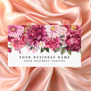 Elegantes tarjetas de negocios con flores rosas br