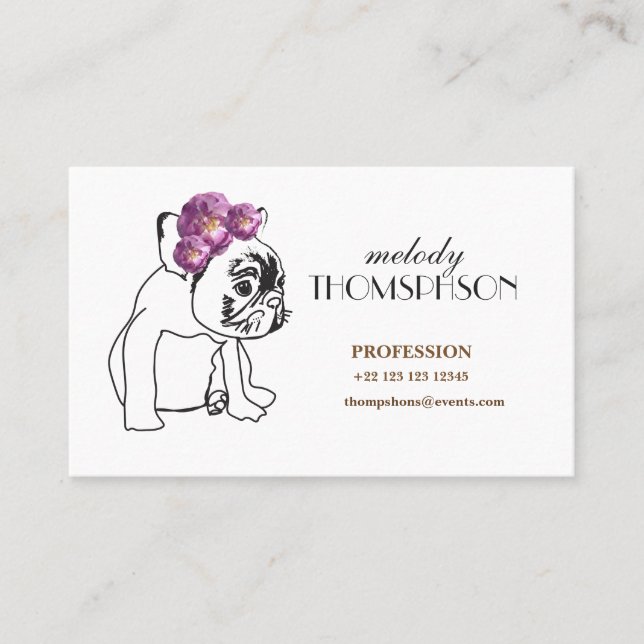 Elegantes tarjetas de negocios de arte moderno (Anverso)