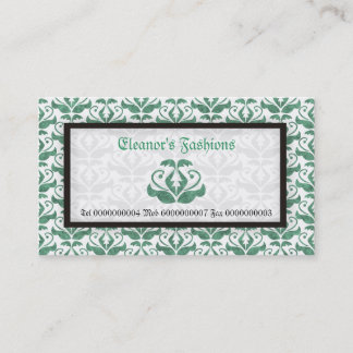 Elegantes tarjetas de negocios de moda de damasco