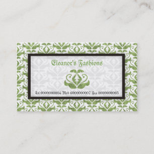 Elegantes tarjetas de negocios de moda de damasco