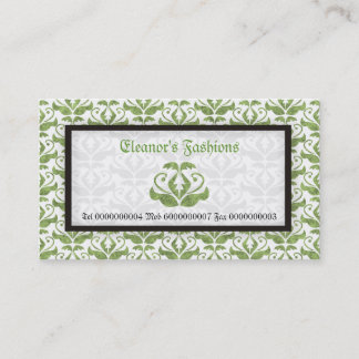 Elegantes tarjetas de negocios de moda de damasco