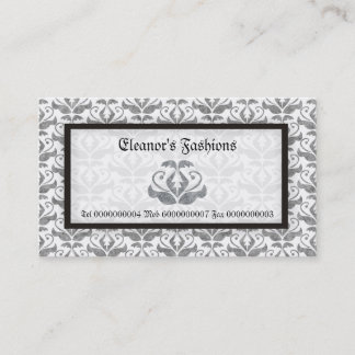 Elegantes tarjetas de negocios de moda de damasco