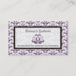 Elegantes tarjetas de negocios de moda lilac morad