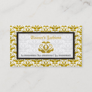 Elegantes tarjetas de negocios de modas de damasco
