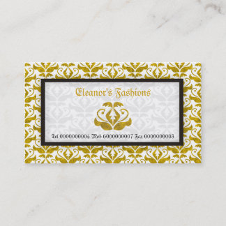 Elegantes tarjetas de negocios de modas de damasco