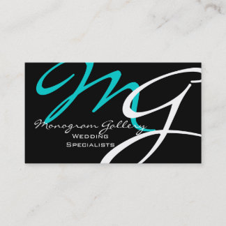 Elegantes tarjetas de negocios de monograma modern