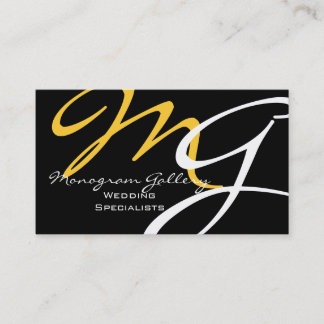Elegantes tarjetas de negocios de monograma modern