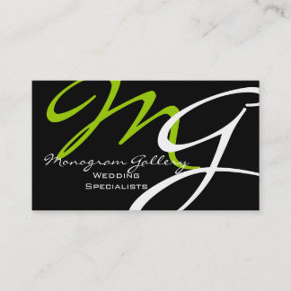 Elegantes tarjetas de negocios de monograma modern