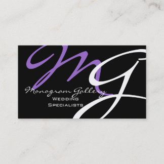 Elegantes tarjetas de negocios de monograma modern
