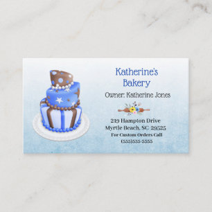 Elegantes tarjetas de negocios de panadería de pas