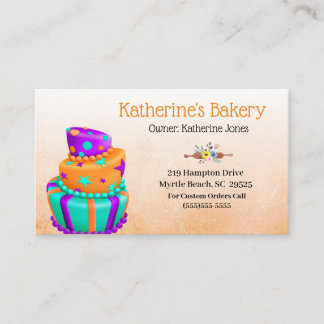 Elegantes tarjetas de negocios de panadería de pas