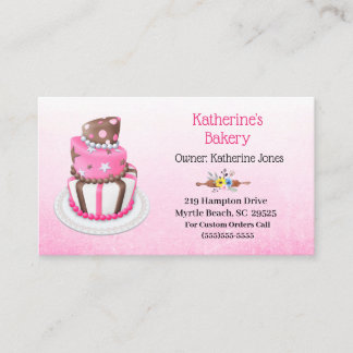Elegantes tarjetas de negocios de panadería de pas