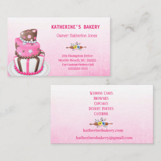 Elegantes tarjetas de negocios de panadería de pas