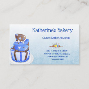Elegantes tarjetas de negocios de panadería de pas