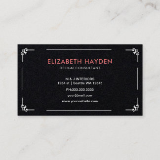 Elegantes tarjetas de negocios florales