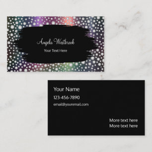Elegantes tarjetas de negocios Glitzy Bling