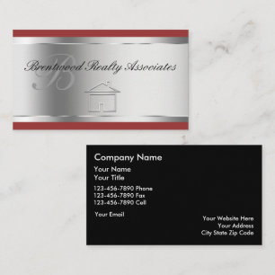 Elegantes tarjetas de negocios inmobiliarias