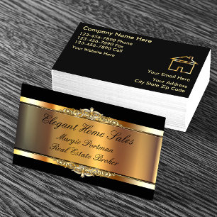 Elegantes tarjetas de negocios inmobiliarias
