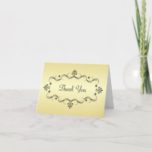 Elegantes tarjetas de notas de agradecimiento - Or