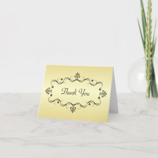 Elegantes tarjetas de notas de agradecimiento - Or
