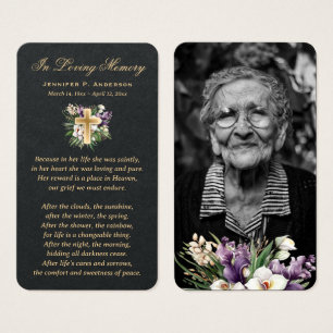Elegantes tarjetas de oraciones para conmemoración