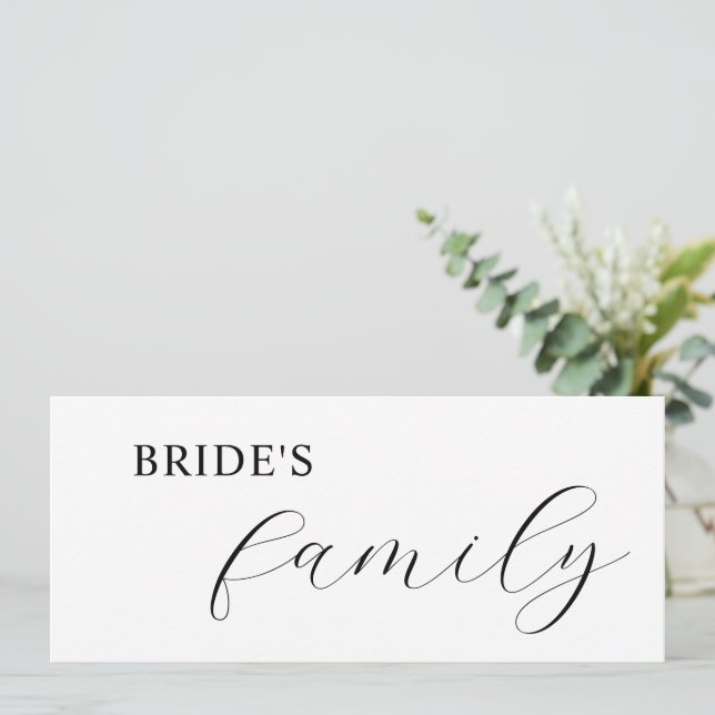 Elegantes tarjetas de plaza reservadas para caligr (Anverso de pie)