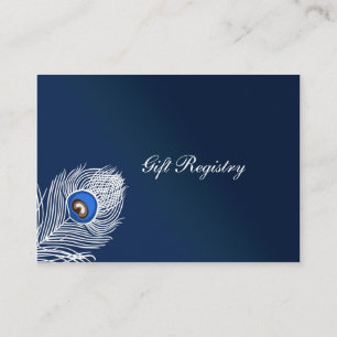 Elegantes tarjetas de registro de regalo color bla